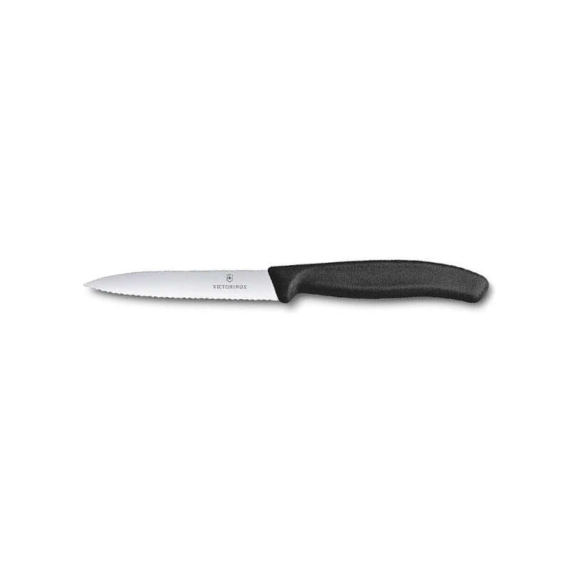 Victorinox Swiss Classic Paring Knife Serrated Black 10cm Knife (V6.7733)