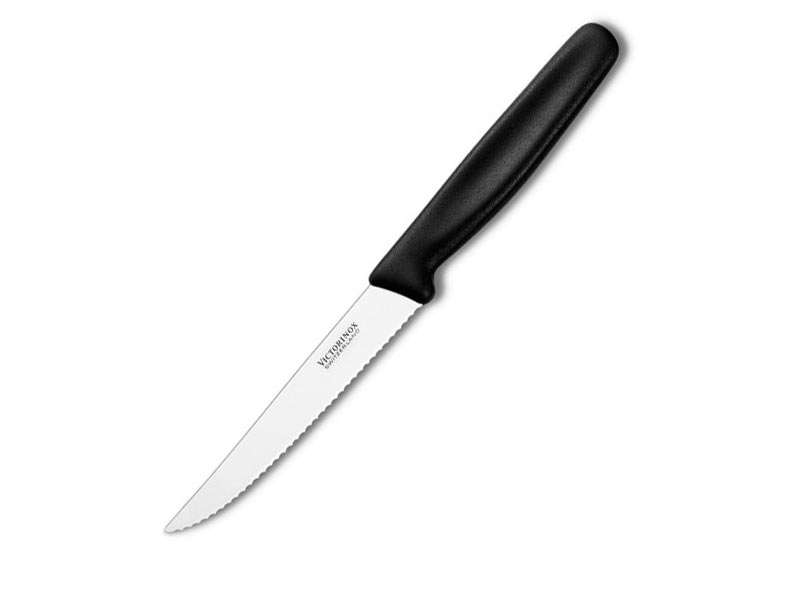 Victorinox Steak Knife Serrated Pointed Black Knife V5.1233