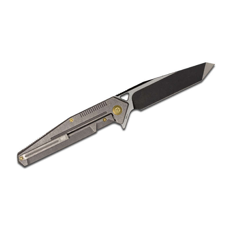 We Knife 610G Grey Handle, Black Blade Knife