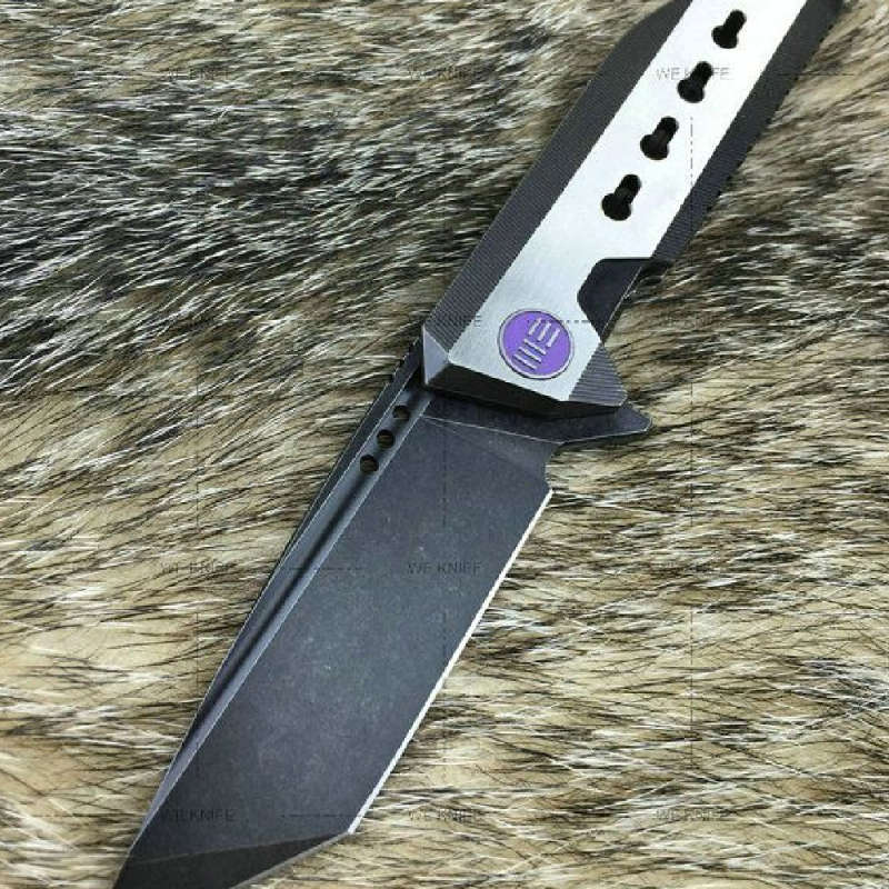 We Knife 602A White And Black Handle Flipper