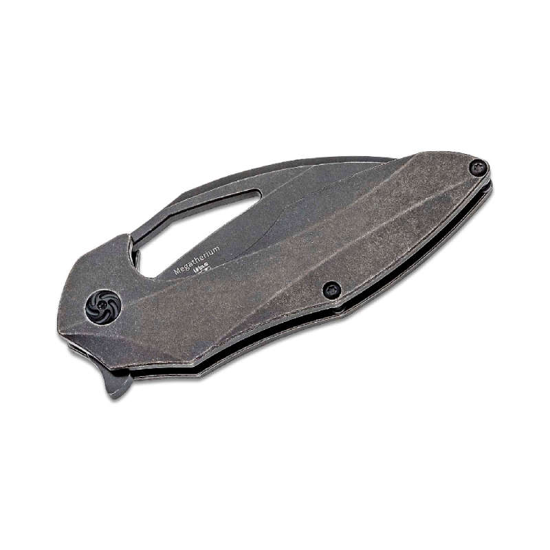 Kizer Cutlery Megatherium Black Stonewashed Wharncliffe Blade- KI4502A2