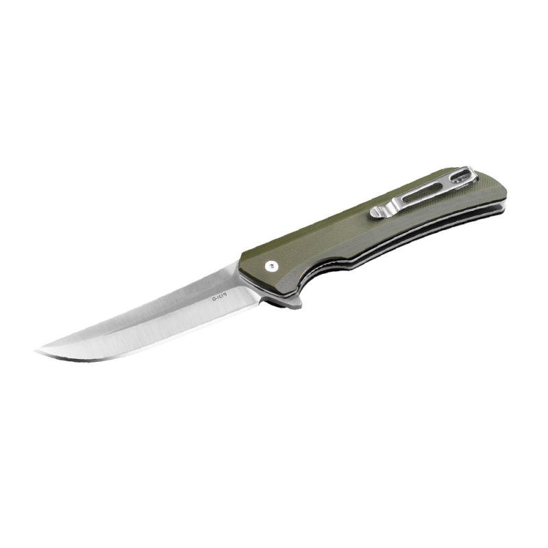 Ruike Knives Hussar Satin Blade , OD Green G10 Handles- P121-G