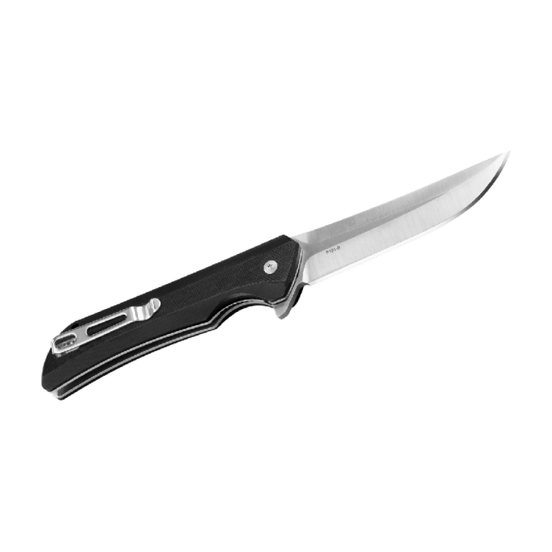 RUIKE Knives Hussar Satin Blade, Black G10 Handles- P121-B