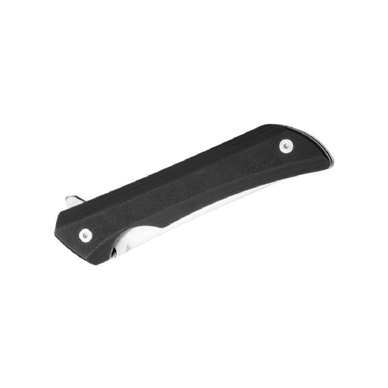 RUIKE Knives Hussar Satin Blade, Black G10 Handles- P121-B