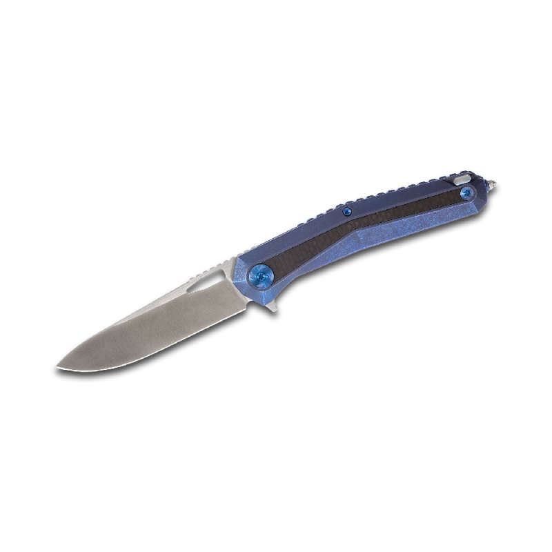 WE Knife 808A Caliber Blue Titanium Handle Knife