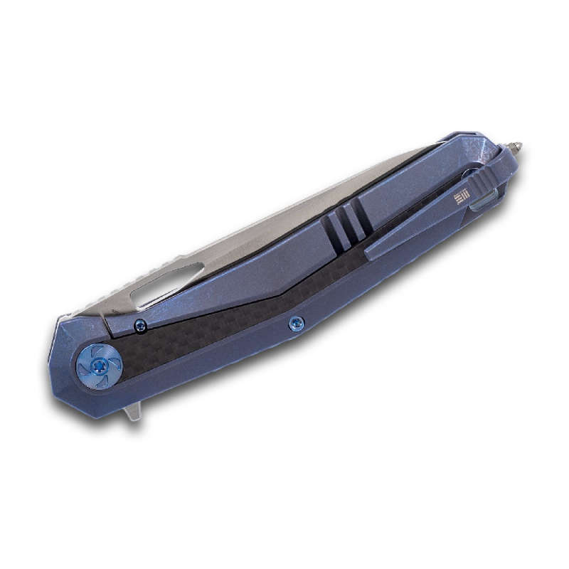 WE Knife 808A Caliber Blue Titanium Handle Knife