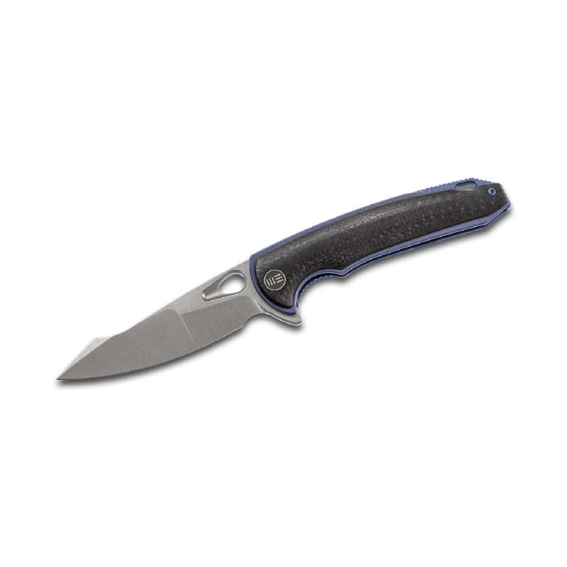 WE Knife 810A Yucha Carbon Fiber/Blue-Titanium Handle Knife