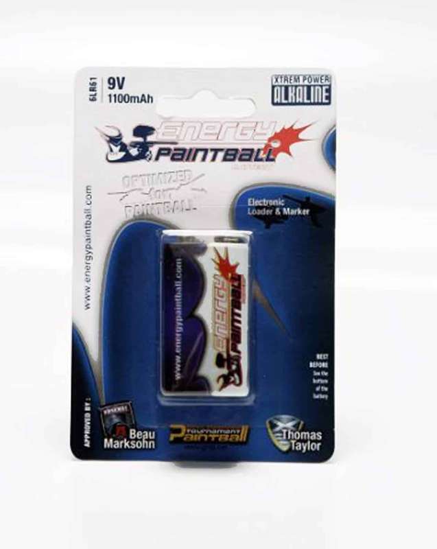Energy Paintball 9V 1100mAh Alkaline Battery - 1 Pack