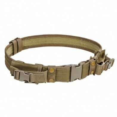 Tactical Belt w/Two Pouches - Tan CVBLT2978T