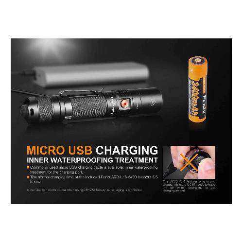Fenix Uc35 V2 Flashlight Combo