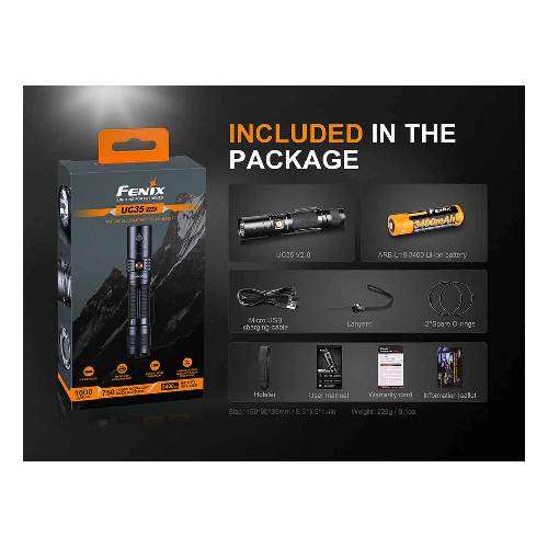 Fenix Uc35 V2 Flashlight Combo
