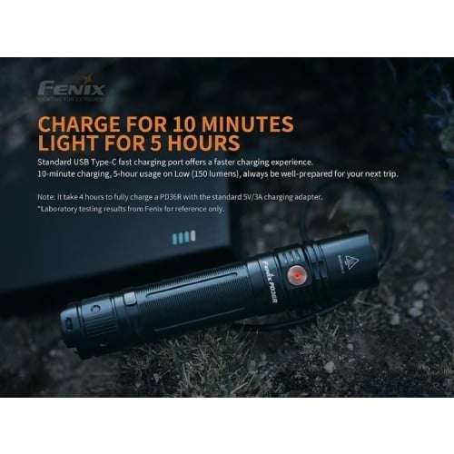 Fenix Flashlight PD36R, 1600 Lumens - Rechargeable