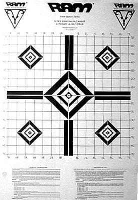 9032 RAM SCOPE ZERO TARGETS 3 PACK BLACK
