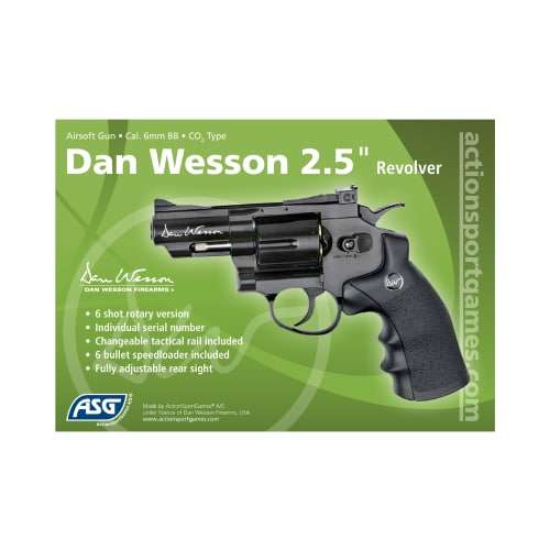 ASG DAN WESSON 2.5 AIRSOFT REVOLVER BLACK - 17175