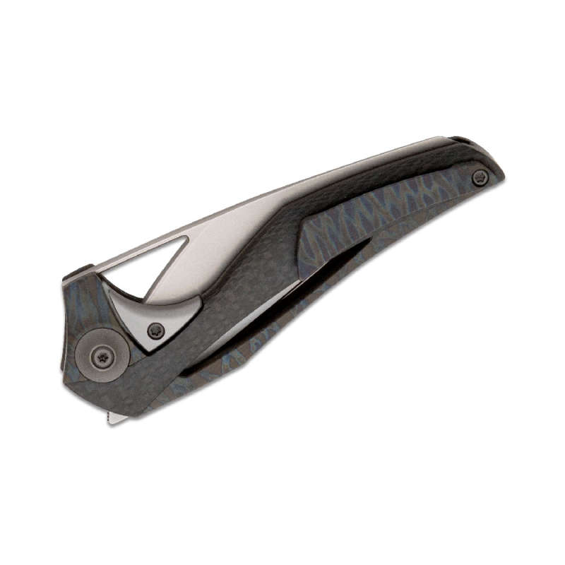 WE KNIFE Flamed TI Vertebral Integral Handle Carbon Fibre Inlay- 918B