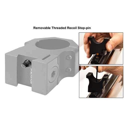 UTG PRO P.O.I 1" 2PCE HIGH SCOPE RING MOUNTS - DOVETAIL