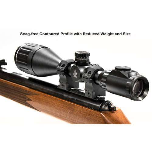 UTG PRO P.O.I 1" 2PCE HIGH SCOPE RING MOUNTS - DOVETAIL