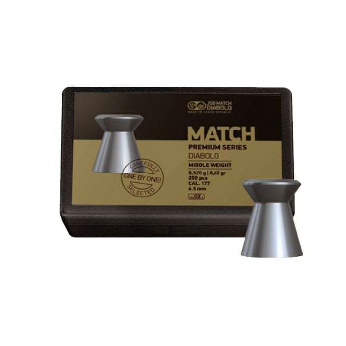 JSB MATCH DIABOLO PREMIUM SERIES MIDDLE WEIGHT 4.5MM 200CT- JSB-1016