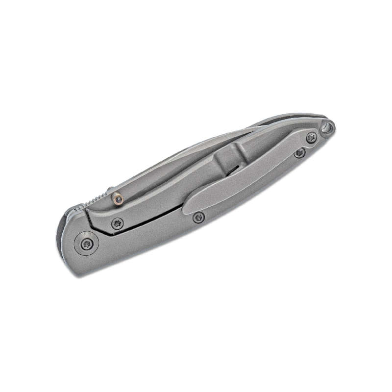 WE KNIFE GOLDEN ANDONIZED HOLES GREY- 908A
