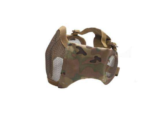 Asg 19235 Mesh Mask Ear Protection Metal Low Half Multi Camo