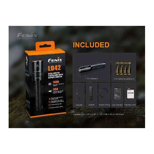 Fenix LD42 Led Flashlight (Black)