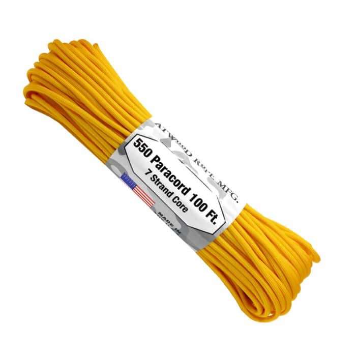 550 PARACORD 100FT 7 STRAND CORE YELLOW AT-S04-YEL
