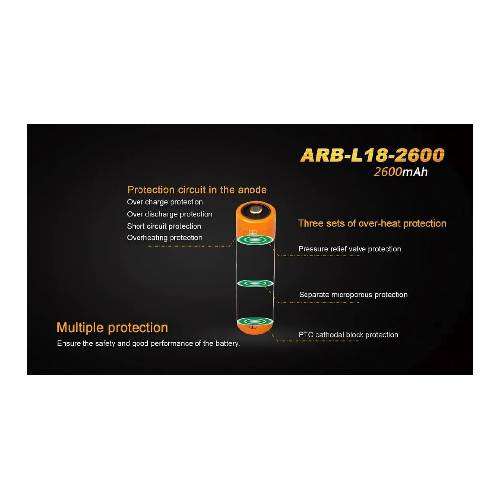 Fenix ARB-L18-2600 Rechargeable 18650 Battery