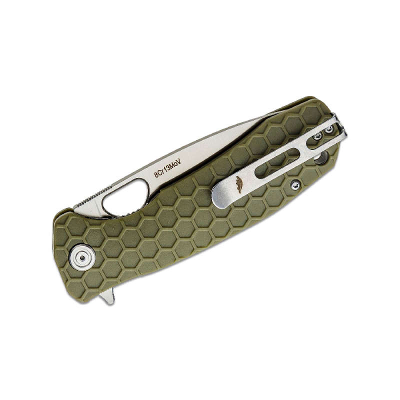 HONEY BADGER LARGE GREEN FOLDING KNIFE- HB1003
