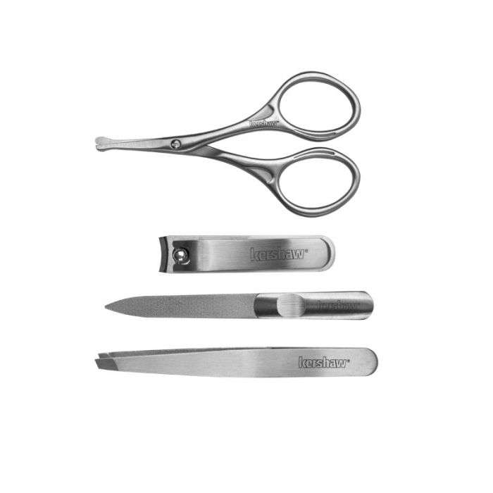 KKMcure Kershaw Manicure Set 4 Piece Black Case
