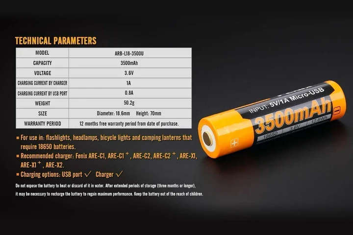 Fenix ARB-L18-3500U Battery