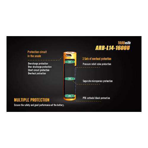 ARB-L14-1600U (1600MAH 14500 Battery)