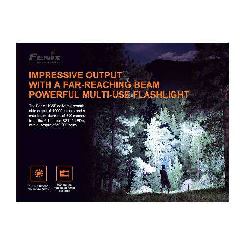 Fenix LR35R LED Flashlight (Black)