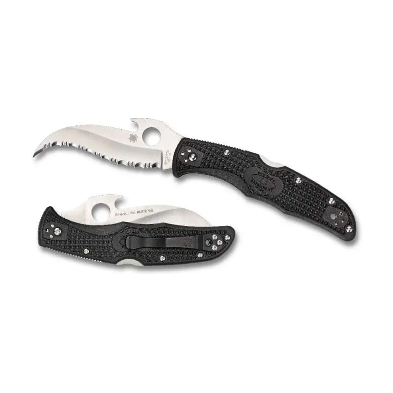 SPYDERCO MATRIARCH 2 EMERSON SERRATED FOLDING KNIFE -C12SBK2W
