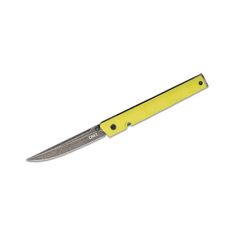 CRKT Ceo Bamboo Yellow Green Folder- -7096YGK