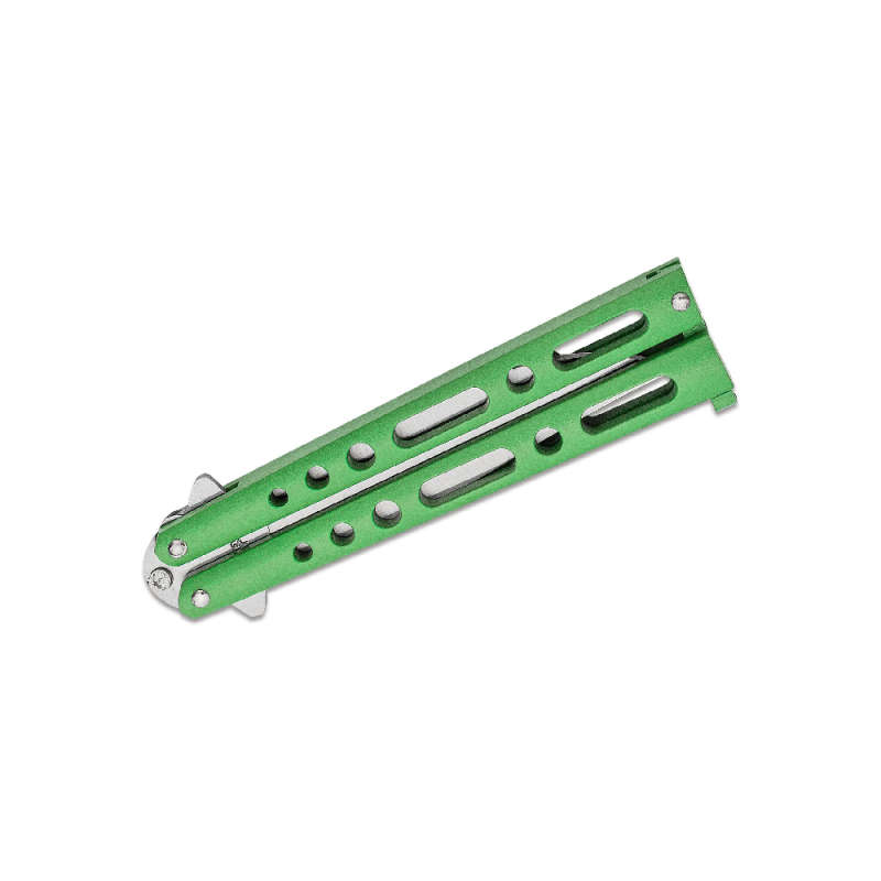 BENCHMARK BALISONG GREEN FOLDING KNIFE- BM010