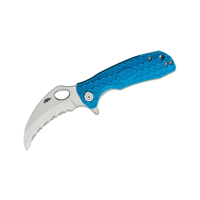 HONEY BADGER FLIPPER CLAW MEDIUM BLUE KNIFE- HB1128