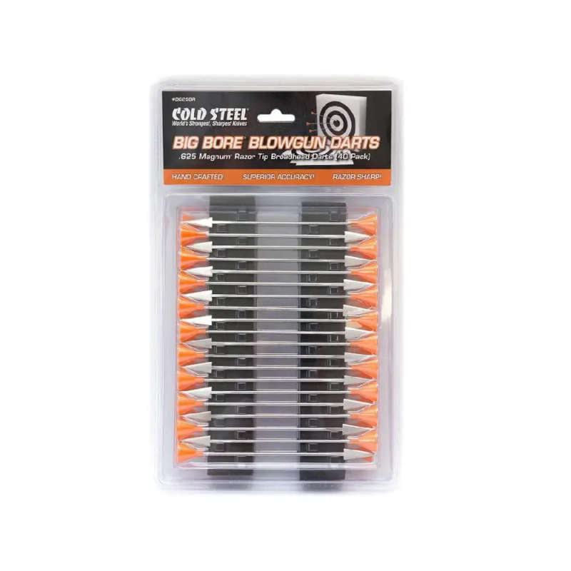 Cold Steel Steel Blowgun Razor Tip Broad Head 40 Pack -CS-B625BR