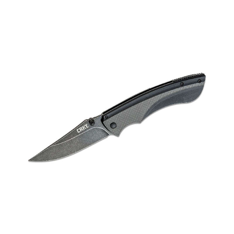 CRKT BURNOUT G-10 CARBON FIBRE OUTBURST BLACK KNIFE-4123K