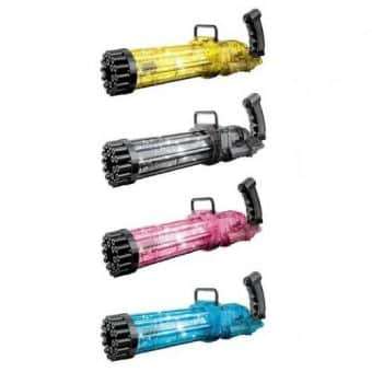 BG01 BUBBLE GATLING GUN WITH LIGHT 35CM - ASSORTED