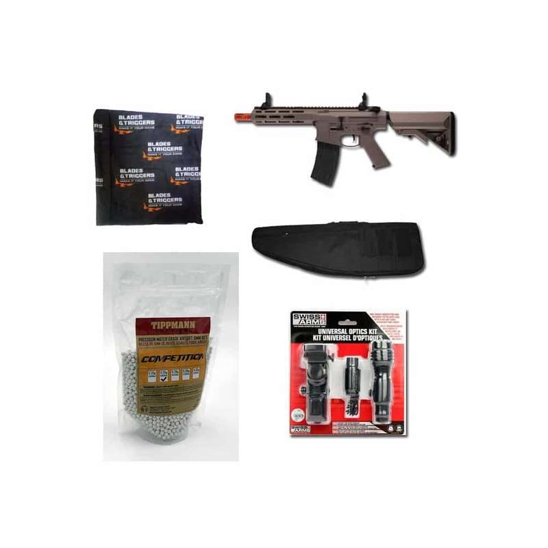 Crosman GFM4NFB Game Face Ripcord M4 6mm Airsoft Combo