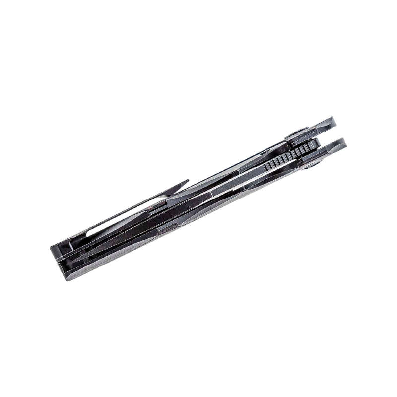 BESTECH Nogard Black Titanium and Red Marbled Carbon Fibre Handle - BT2105D