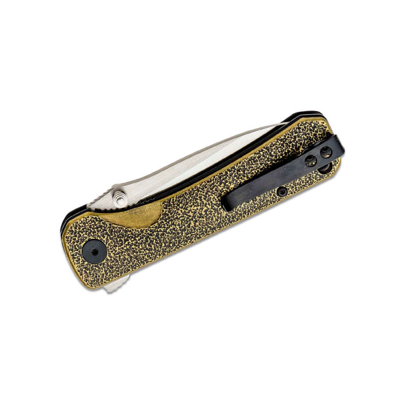 QSPHAWK BRASS HANDLE FOLDING KNIFE- QS131-K