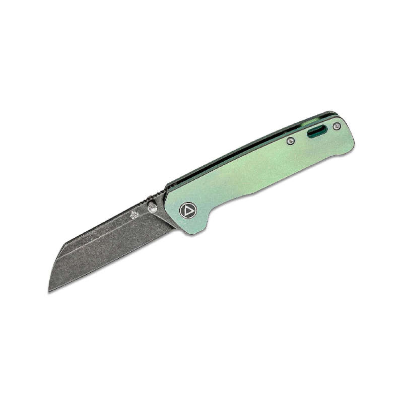 QSP Penguin Green Titanium Handle Folding Knife- QS130-Y