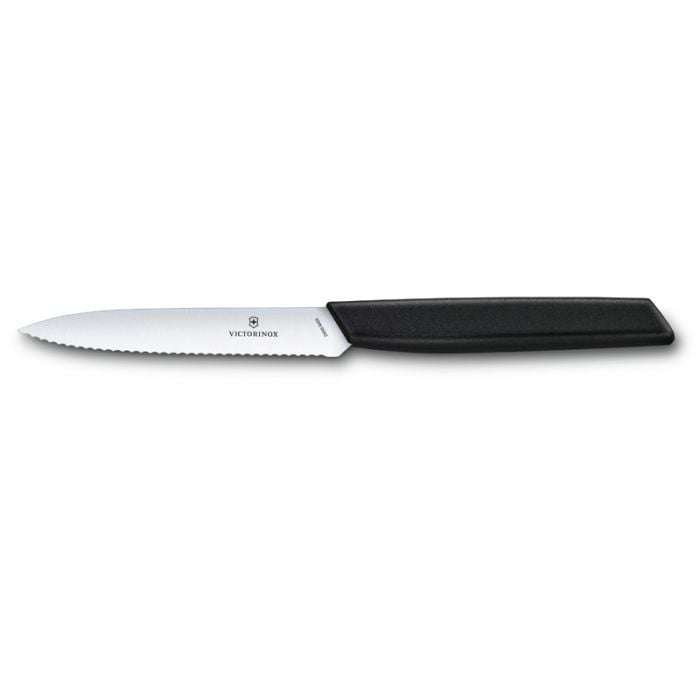 Victorinox V6.9003.10w Swiss Modern Paring Knife Serrated Black-10cm