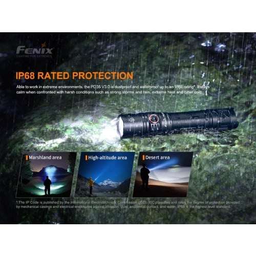 FENIX PD35 V3.0 Flashlight Black - 1700 Lumens