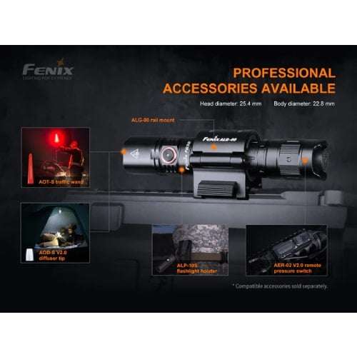 FENIX PD35 V3.0 Flashlight Black - 1700 Lumens