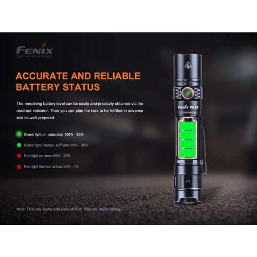 FENIX PD35 V3.0 Flashlight Black - 1700 Lumens