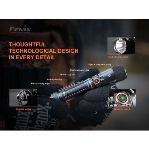 FENIX PD35 V3.0 Flashlight Black - 1700 Lumens