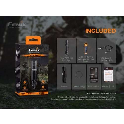 Fenix Flashlight PD36 Tactical 3000 Lumens