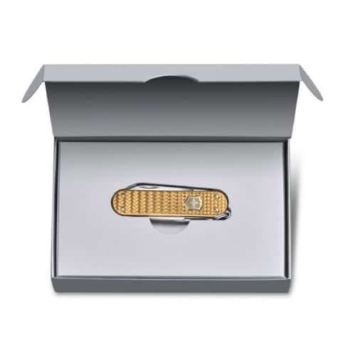 Victorinox V0.6221.408G Classic Precious Alox Collection Brass Gold